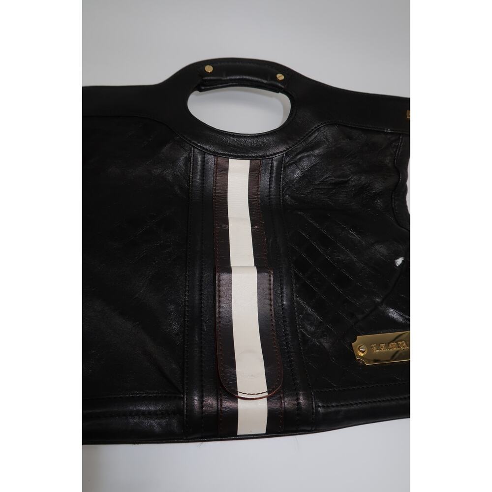 LAMB by Gwen Stefani Quilted Leather Fold-Over Clutch Black OS - Picture 6 of 14